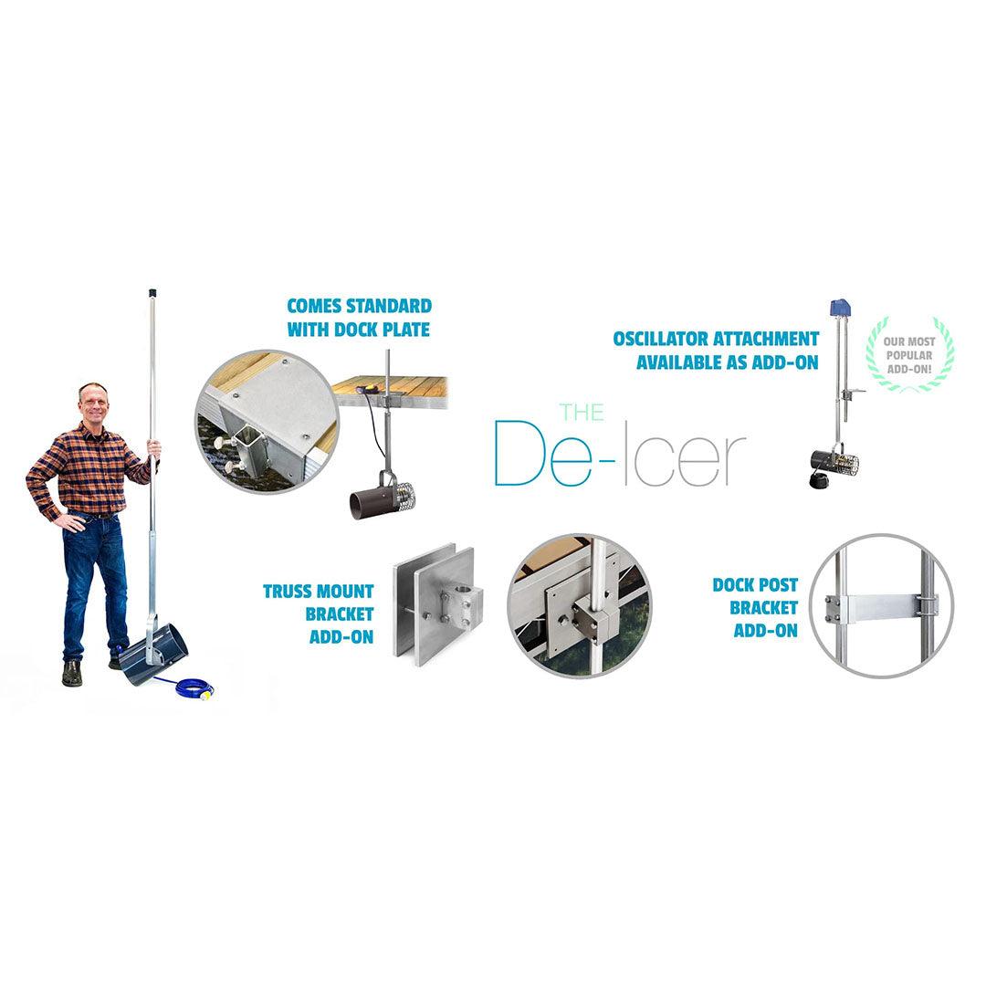 Scott Aerator: 230 Volt | Dock Mount Deicer | Dock Deicer | Dock Bubbler | De-Icer - Midwest Ponds